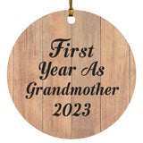 First Year As Grandmother 2023 - Circle Ornament C