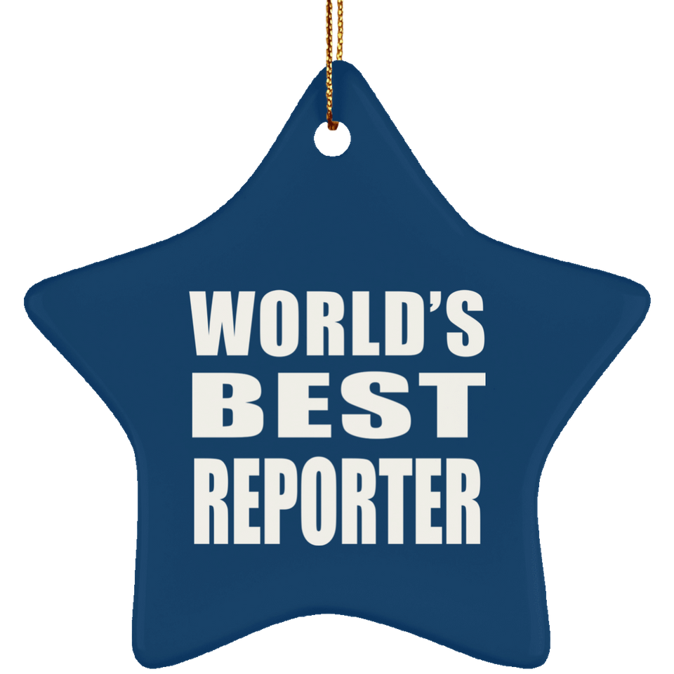 World's Best Reporter - Star Ornament