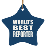 World's Best Reporter - Star Ornament
