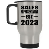 Sales Representative Established EST. 2023 - Silver Travel Mug