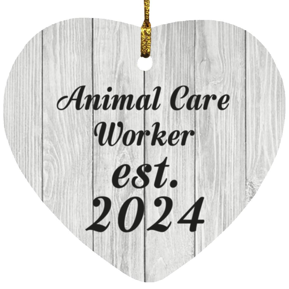 Animal Care Worker Established Est. 2024 - Heart Ornament F