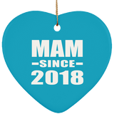 Mam Since 2018 - Heart Ornament