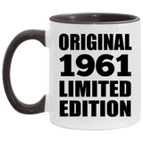 63rd Birthday Original 1961 Limited Edition - 11oz Accent Mug Black