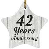 42nd Anniversary 42 Years Anniversary - Star Ornament F