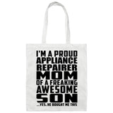 Proud Appliance Repairer Mom Of Awesome Son - Tote Bag White