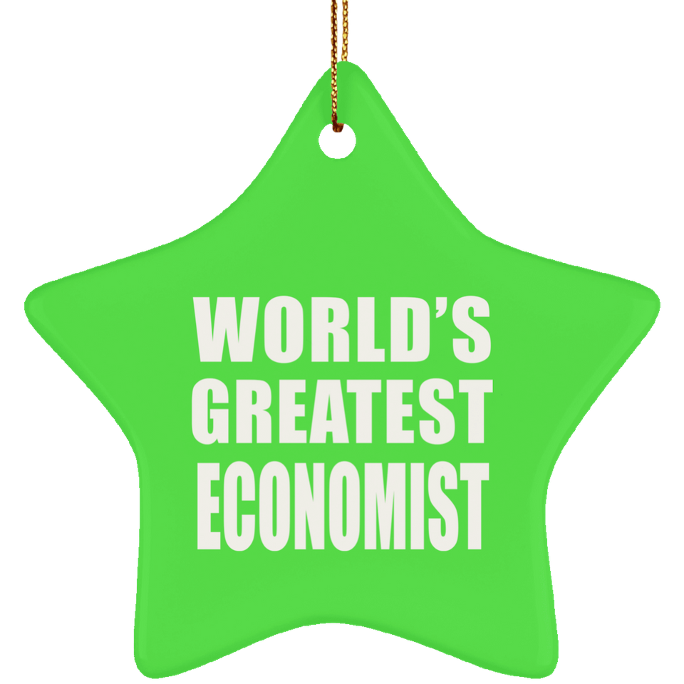 World's Greatest Economist - Star Ornament