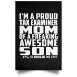 Proud Tax Examiner Mom Of Awesome Son - Poster Portrait