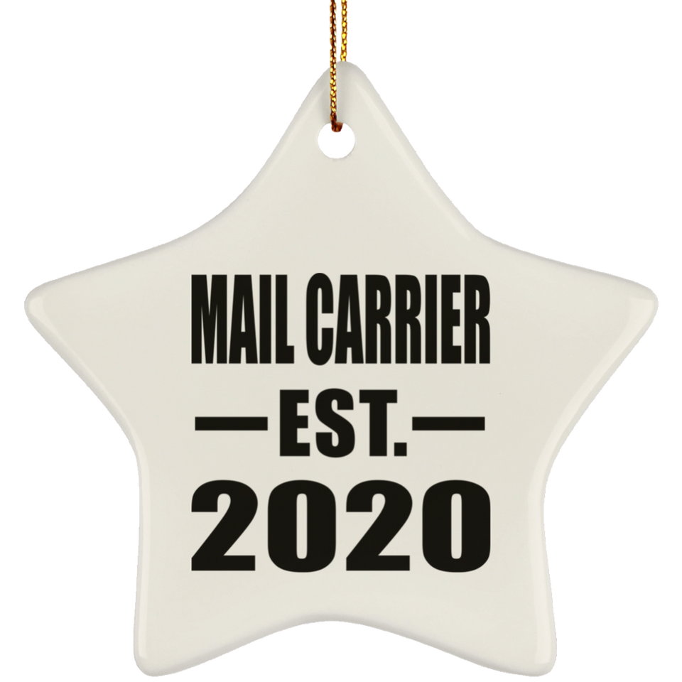 Mail Carrier Established EST. 2020 - Star Ornament