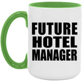 Future Hotel Manager - 15oz Accent Mug Green