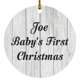 Joe Baby's First Christmas - Circle Ornament F