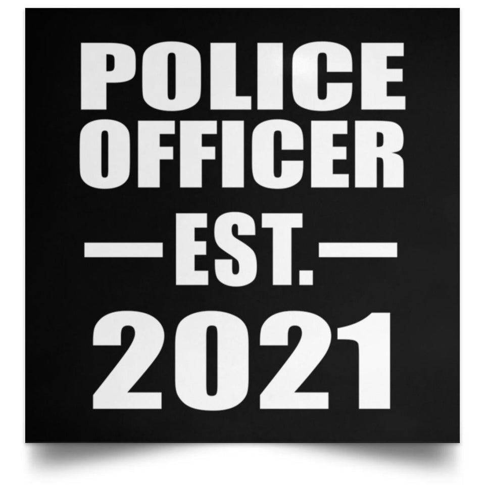 Police Officer Established EST. 2021 - Poster Square