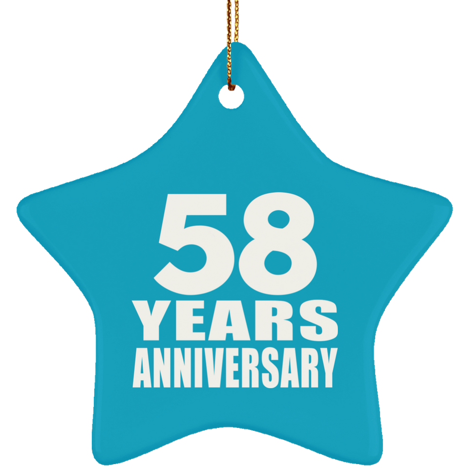 58th Anniversary 58 Years - Star Ornament