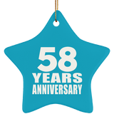 58th Anniversary 58 Years - Star Ornament