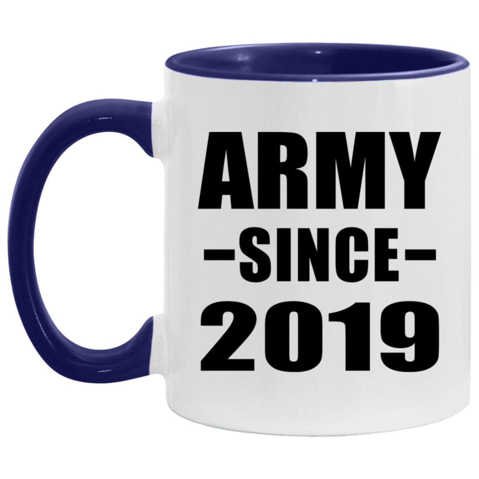 Army Since 2019 - 11oz Accent Mug Purple