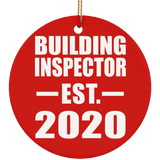 Building Inspector Established EST. 2020 - Circle Ornament