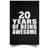 20th Birthday 20 Years Of Being Awesome - Poster Portrait
