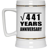 21st Anniversary Square Root of 441 Years Anniversary - Beer Stein
