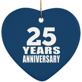 25th Anniversary 25 Years - Heart Ornament
