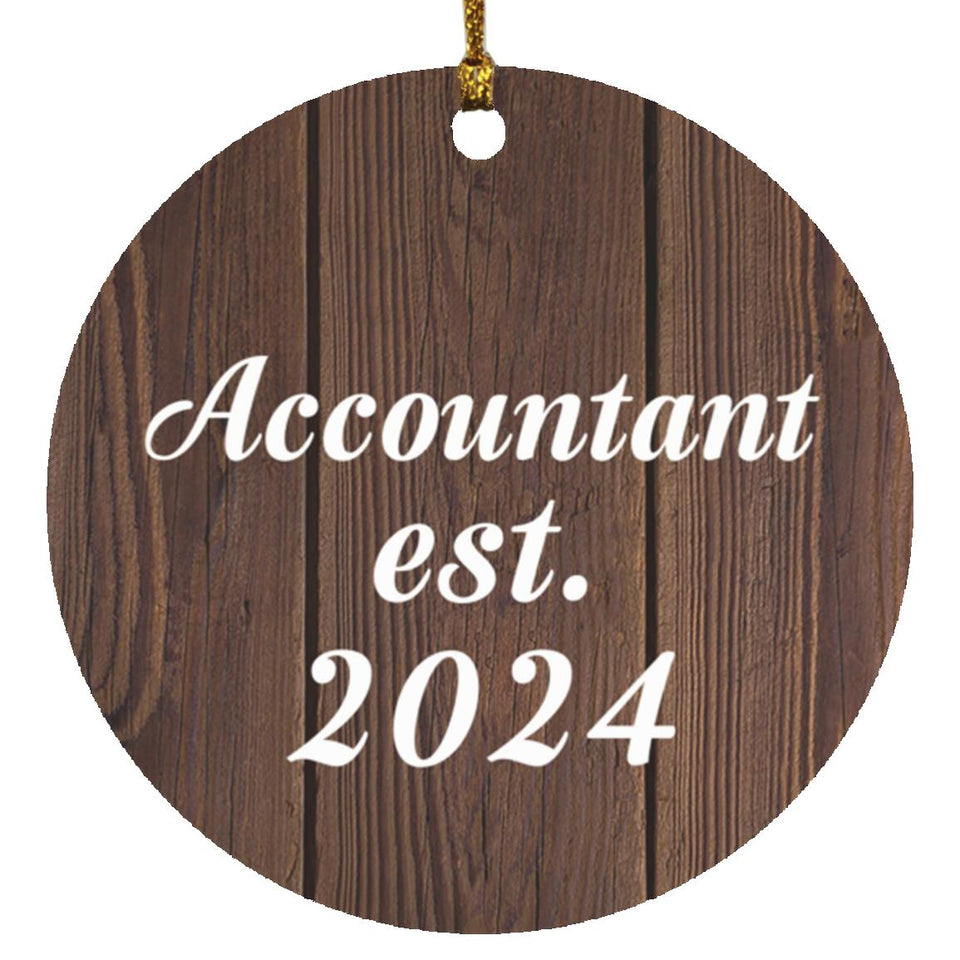 Accountant Established Est. 2024 - Circle Ornament D