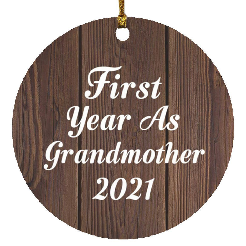 First Year As Grandmother 2021 - Circle Ornament D