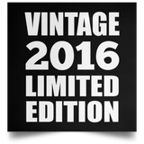 8th Birthday Vintage 2016 Limited Edition - Poster Square