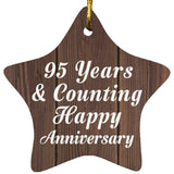 95th Anniversary 95 Years & Counting Happy Anniversary - Star Ornament D