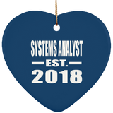 Systems Analyst Established EST. 2018 - Heart Ornament