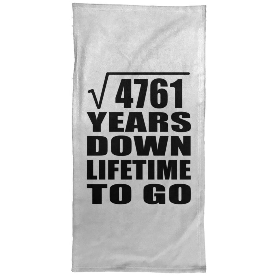 69th Anniversary Square Root of 4761 Years Lifetime To Go - Hand Towel