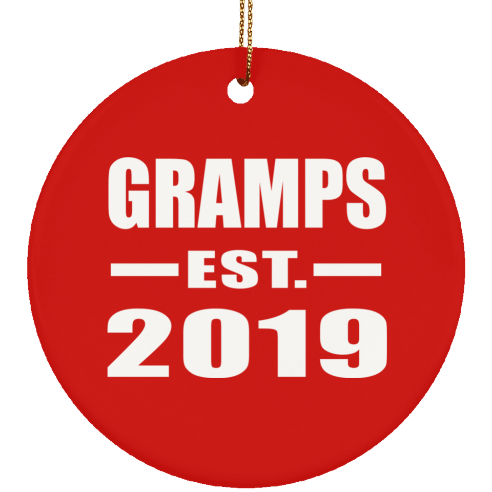 Gramps Established EST. 2019 - Circle Ornament