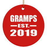 Gramps Established EST. 2019 - Circle Ornament