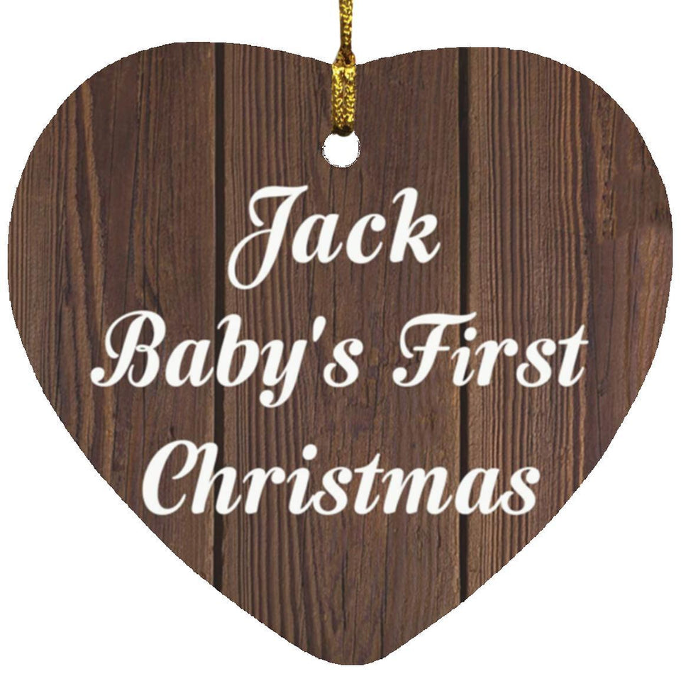Jack Baby's First Christmas - Heart Ornament D