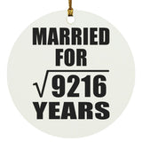 96th Anniversary Married For Square Root of 9216 Years - Circle Ornament