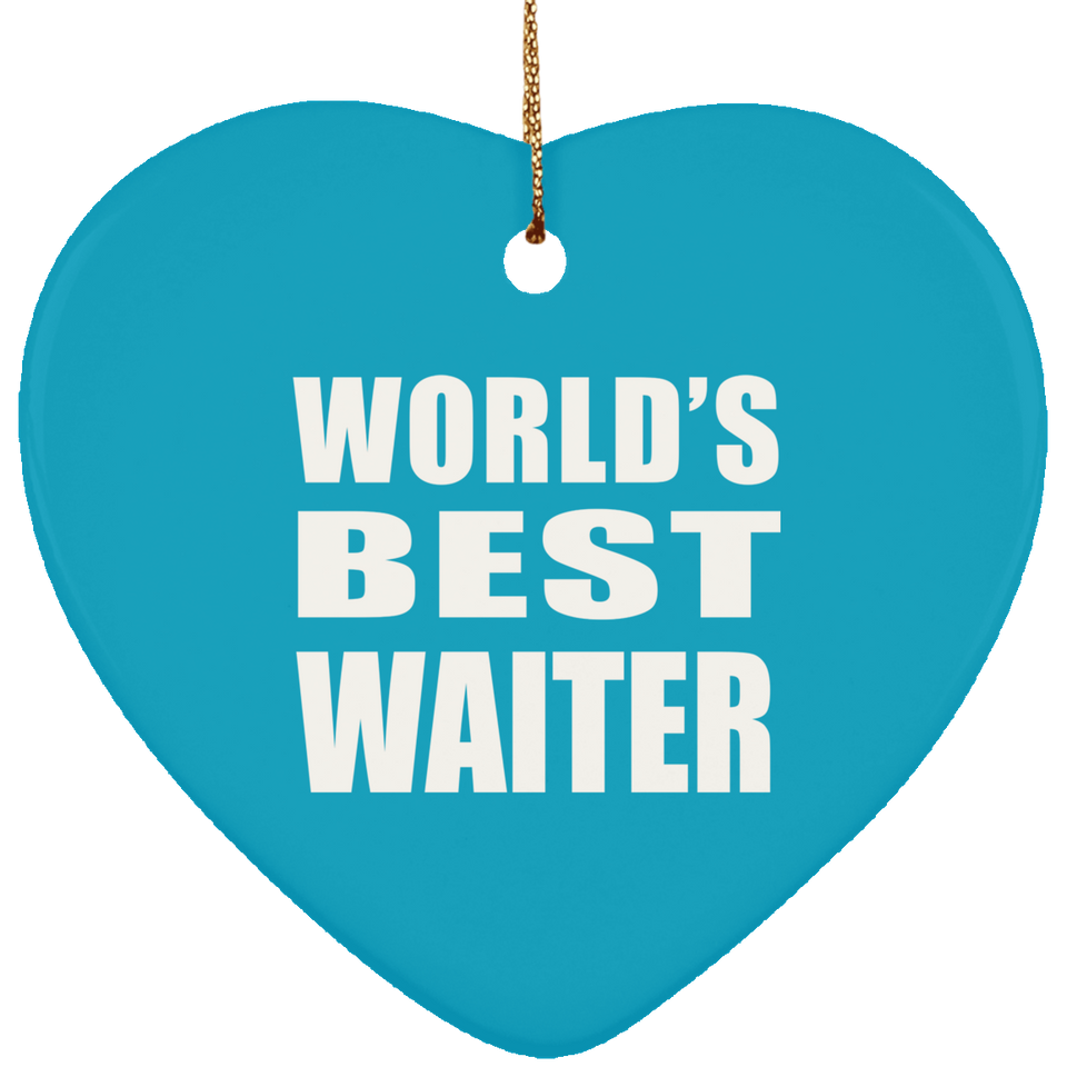 World's Best Waiter - Heart Ornament