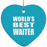 World's Best Waiter - Heart Ornament