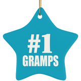 Number One #1 Gramps - Star Ornament