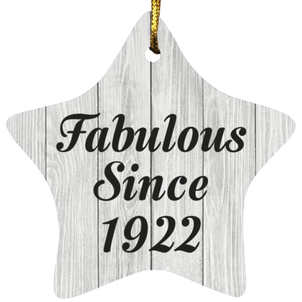 102nd Birthday Fabulous Since 1922 - Star Ornament F