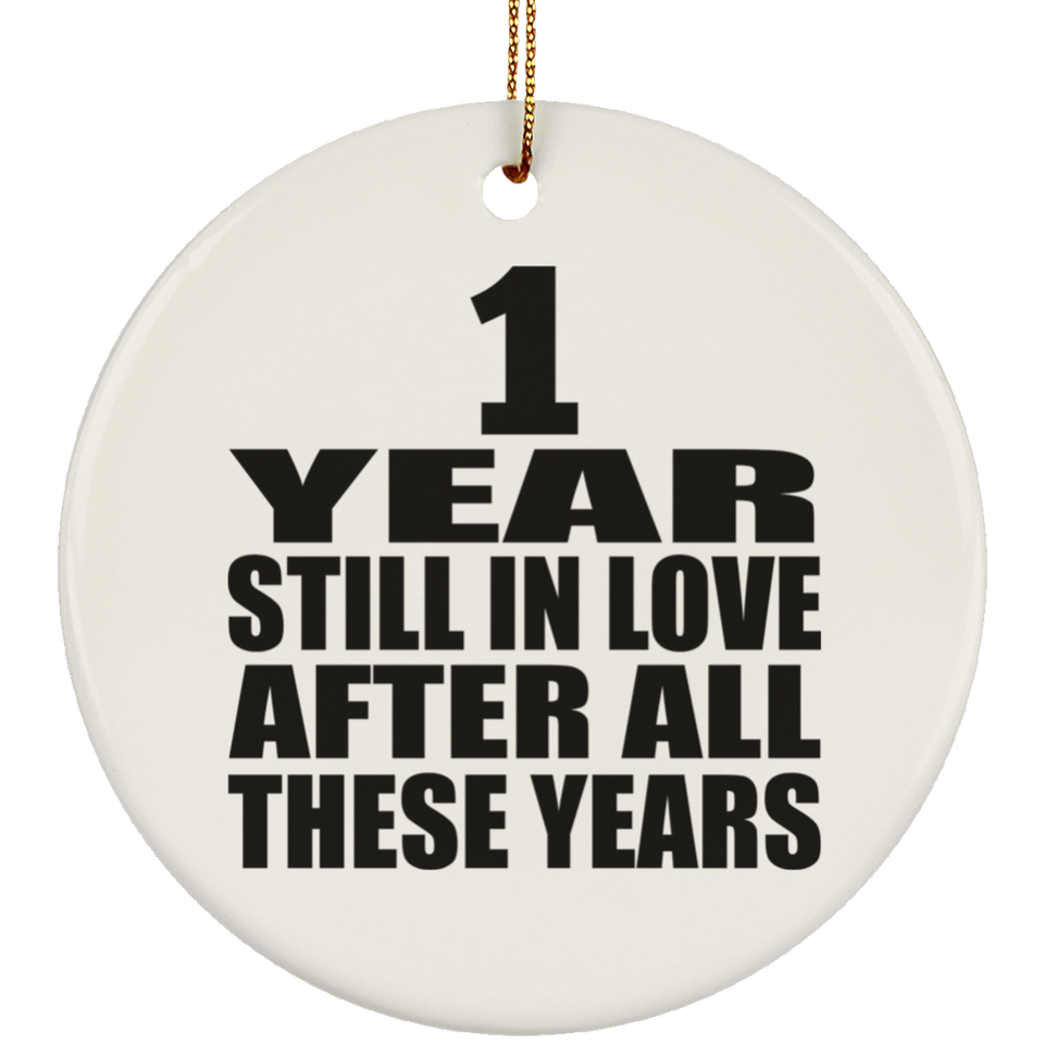 1st Anniversary 1 Year Still In Love After These Years - Circle Ornament