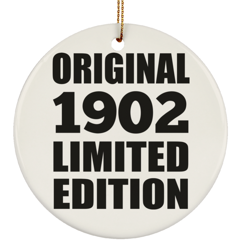 122nd Birthday Original 1902 Limited Edition - Circle Ornament