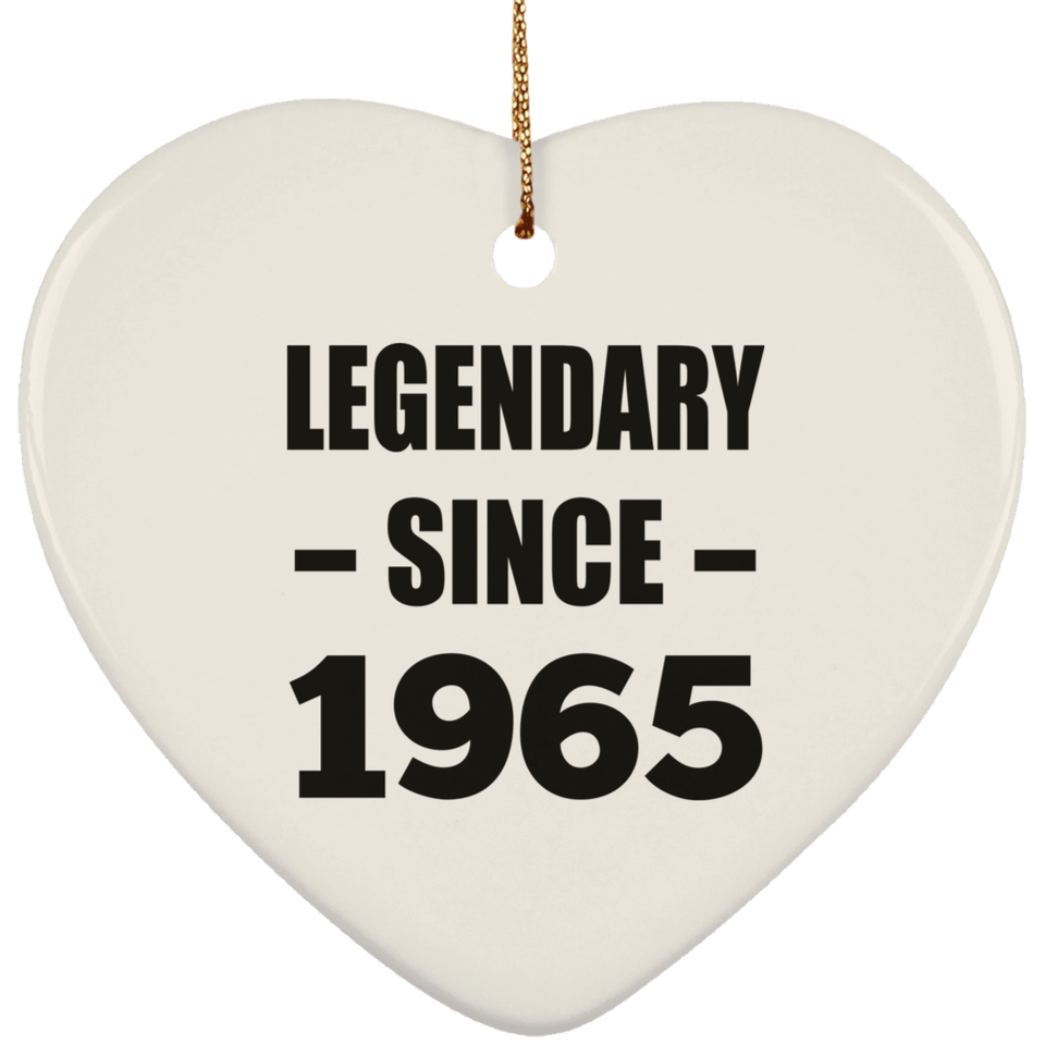 59th Birthday Legendary Since 1965 - Heart Ornament