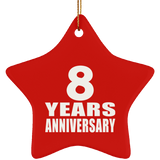 8th Anniversary 8 Years - Star Ornament