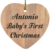 Antonio Baby's First Christmas - Heart Ornament C