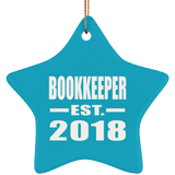 Bookkeeper Established EST. 2018 - Star Ornament
