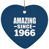 58th Birthday Amazing Since 1966 - Heart Ornament