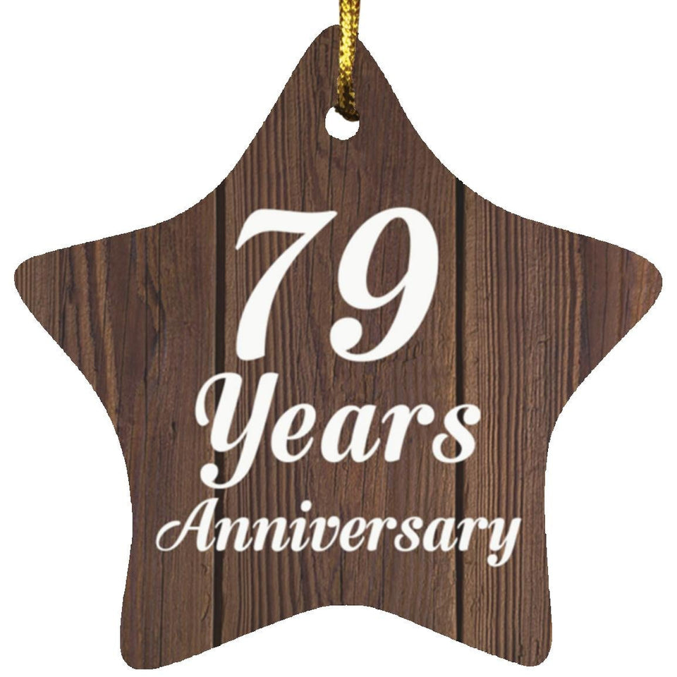 79th Anniversary 79 Years Anniversary - Star Ornament D