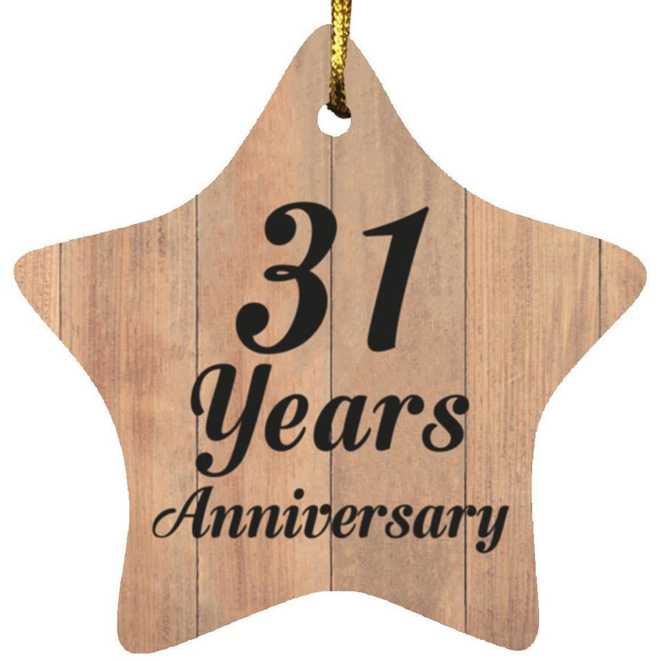 31st Anniversary 31 Years Anniversary - Star Ornament C