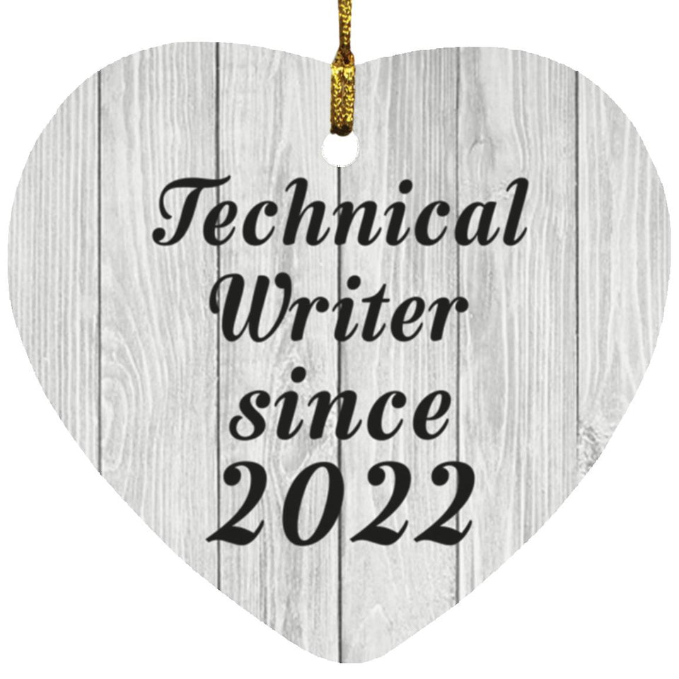 Technical Writer Since 2022 - Heart Ornament F