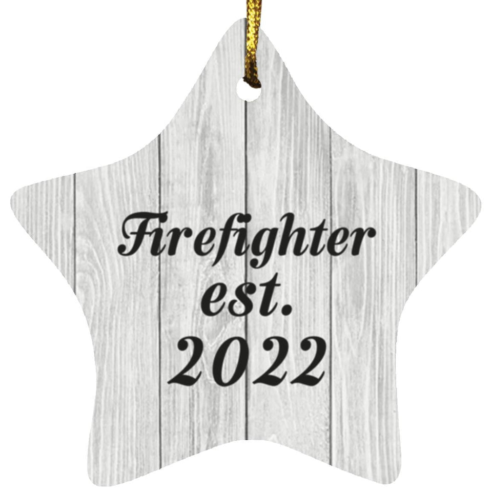 Firefighter Established Est. 2022 - Star Ornament F