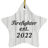 Firefighter Established Est. 2022 - Star Ornament F