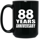 88th Anniversary 88 Years - 15 Oz Coffee Mug Black