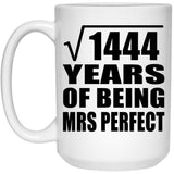 38th Anniversary Square Root of 1444 Years of Mrs Perfect - 15oz Coffee Mug